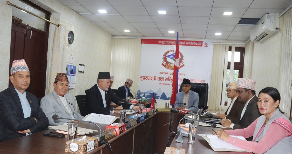 कर्णाली मन्त्रिपरिषद्को महत्वपूर्ण बैठक सम्पन्न, विभिन्न क्षेत्र समेट्दै गरिए ६ उल्लेखनीय निर्णय