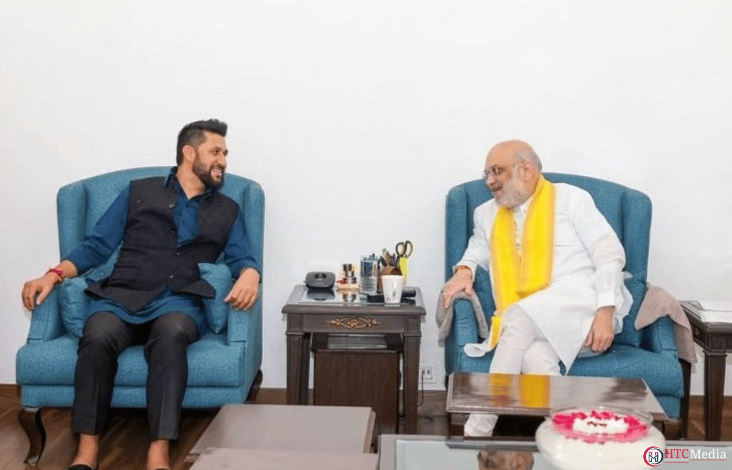 भारतका गृहमन्त्री अमित शाहसँग रवि लामिछानेको भेट