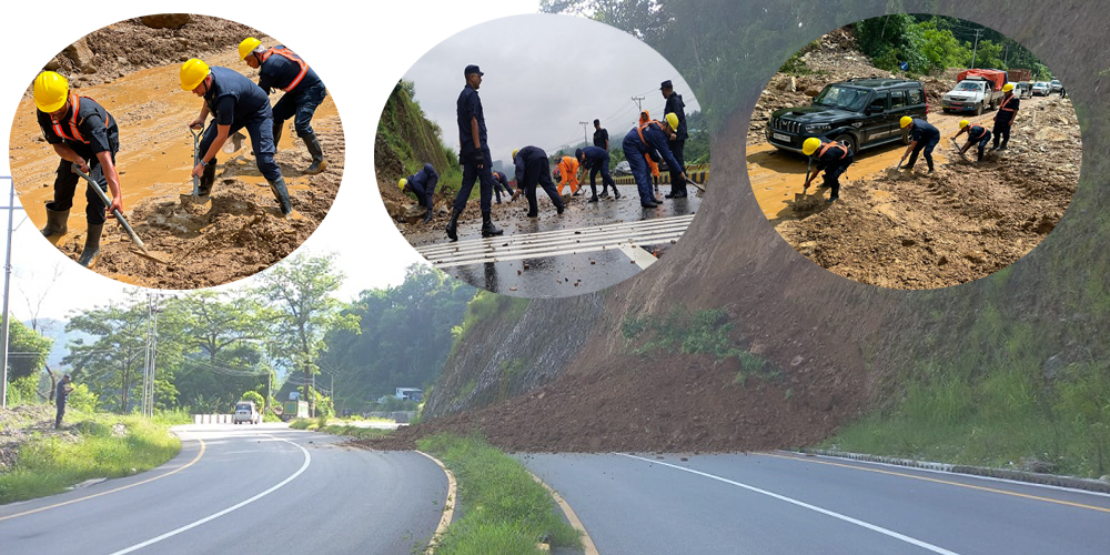 अविरल वर्षाले विभिन्न राजमार्ग प्रभावित, जोखिम बढेपछि केही सडकमा रातिको सवारी सञ्चालनमा रोक