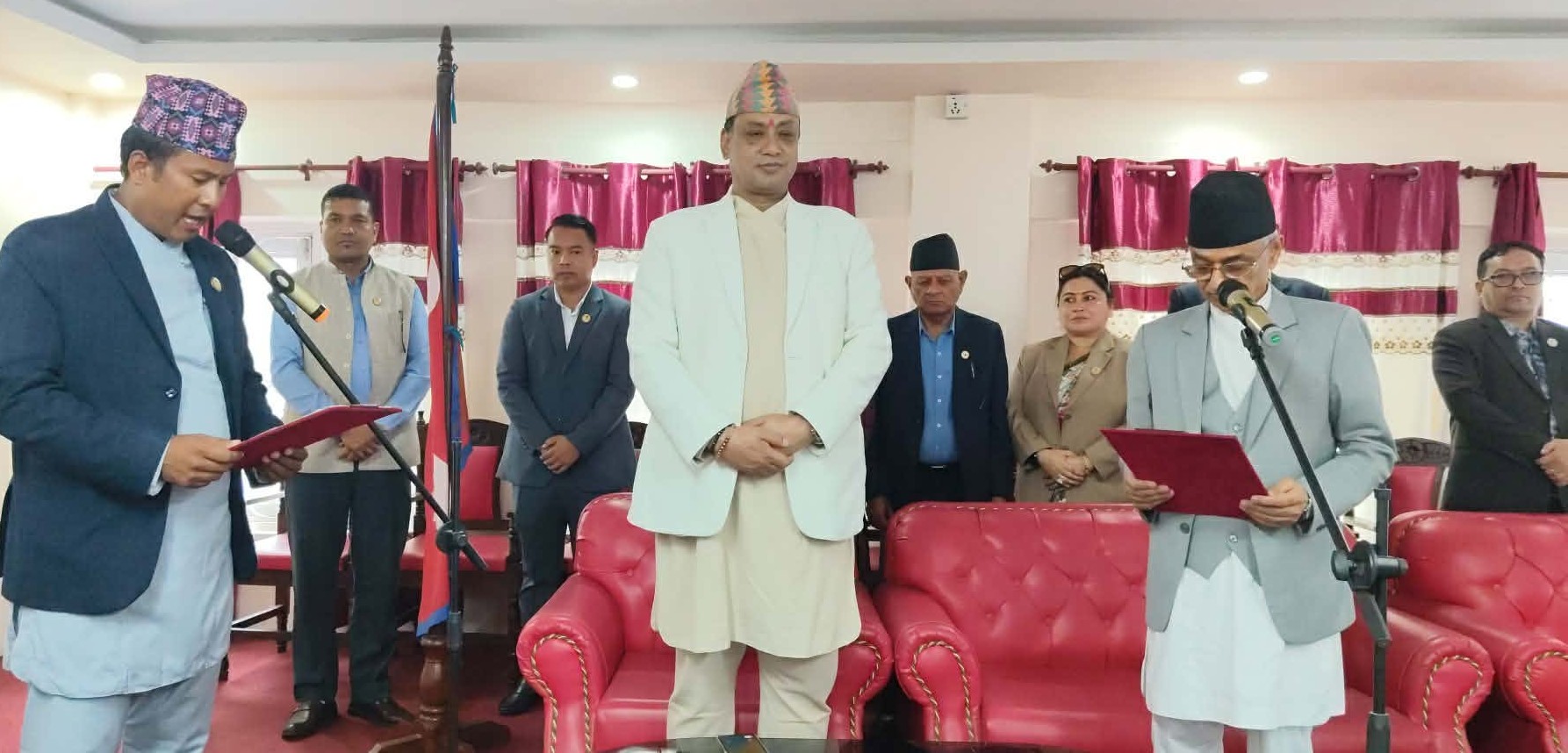 मन्त्री बज्राचार्यद्वारा पद तथा गोपनीयताको सपथ